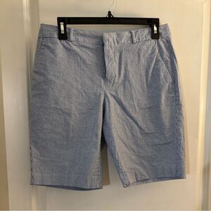 Banana Republic Blue & White Striped Bermuda shorts Sz 4